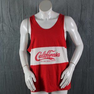 Vintage Graphic Tank - California It's The Real Thing Puffer Graphic - Men's XL